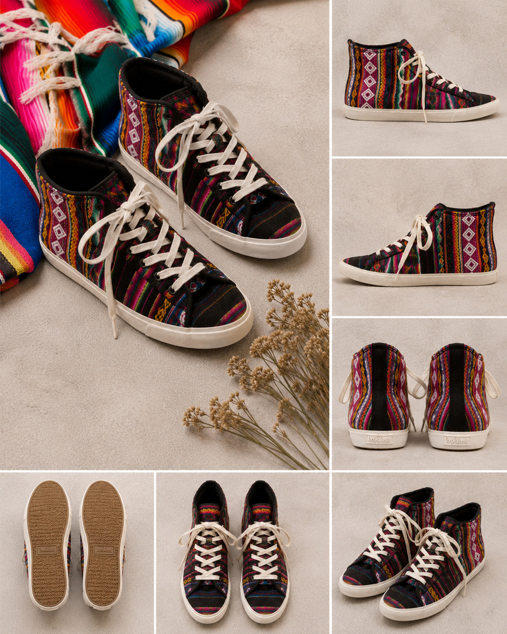 Serape Print High Top Sneakers